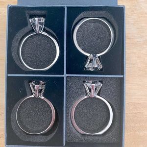 XL rhinestone bling rings for napkins. New in gift box.
